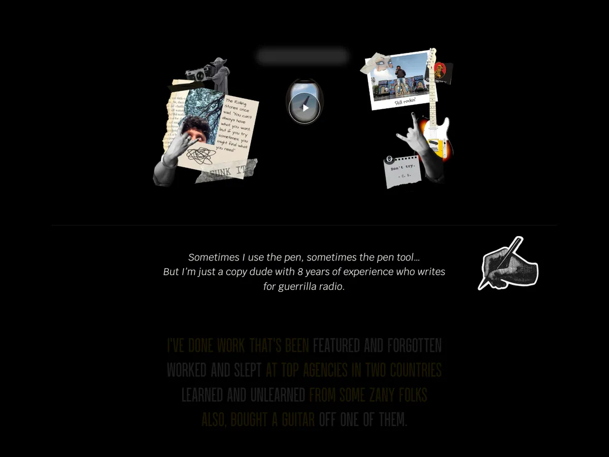 Copywriter's site, Dubai, desktop view