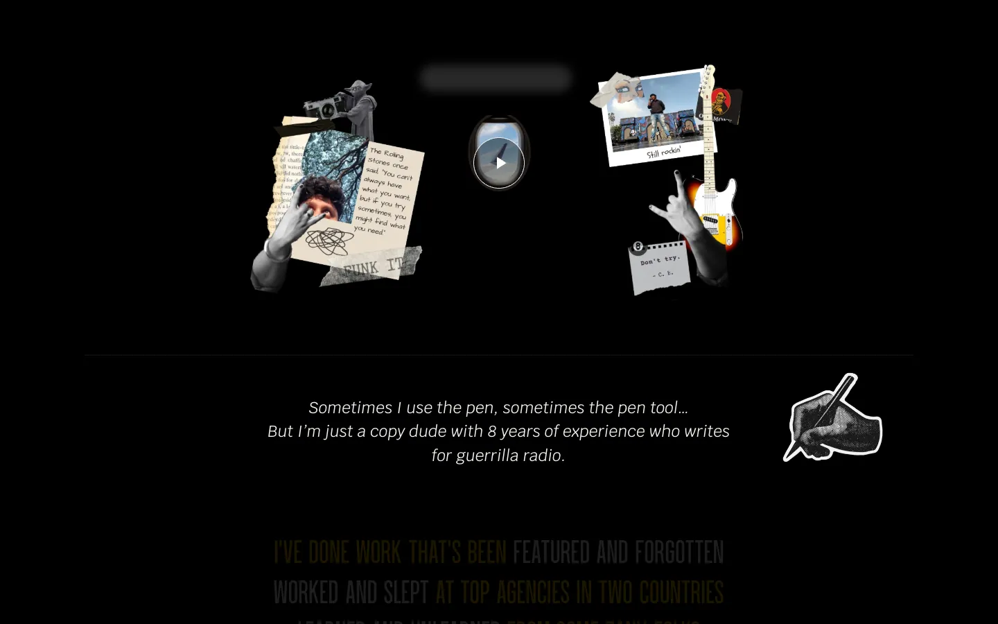 Copywriter's site, Dubai, desktop view