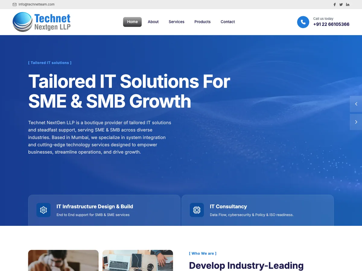 Technet and DEIT, desktop view